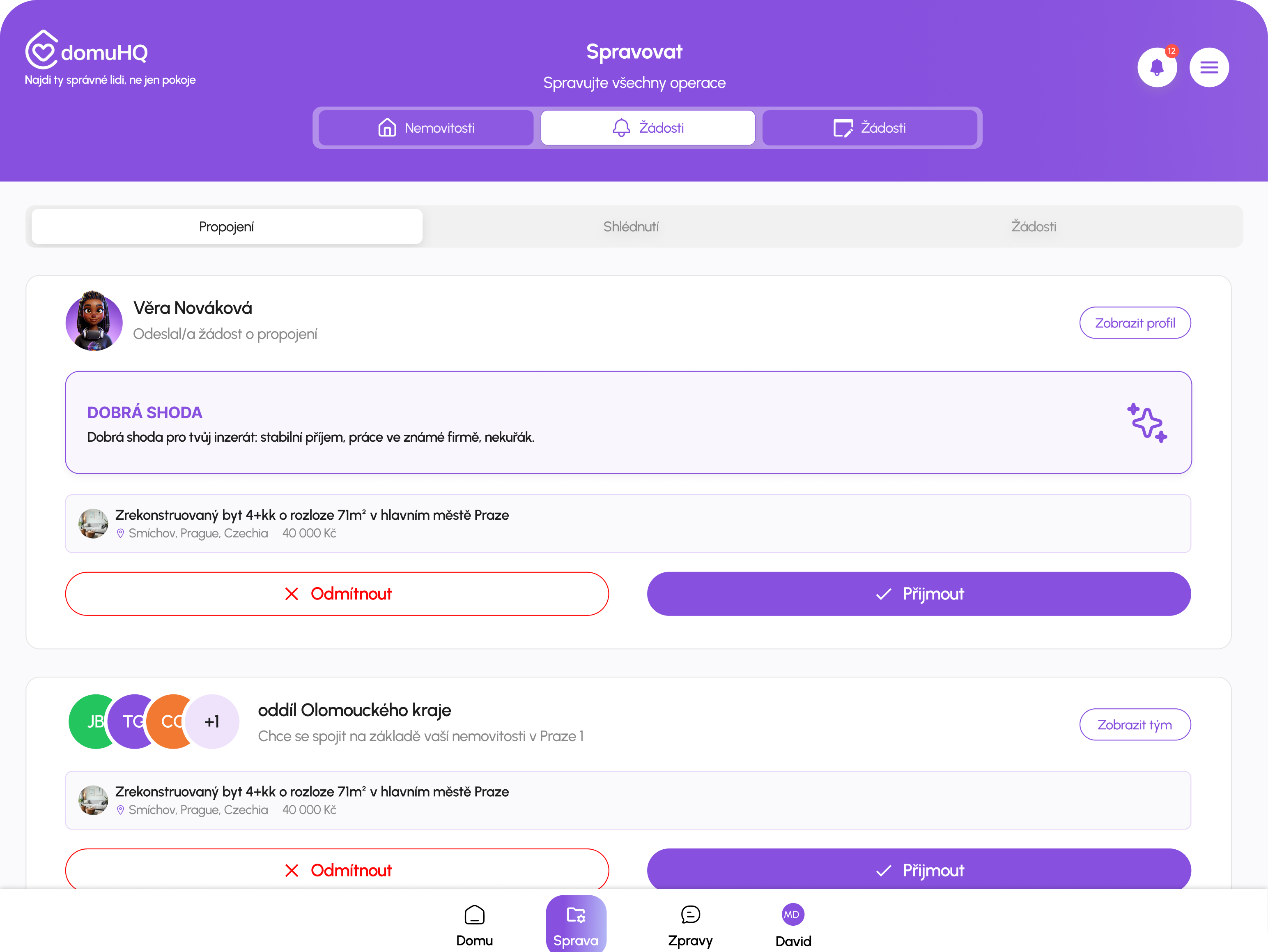 Dashboard pro malé pronajímatele