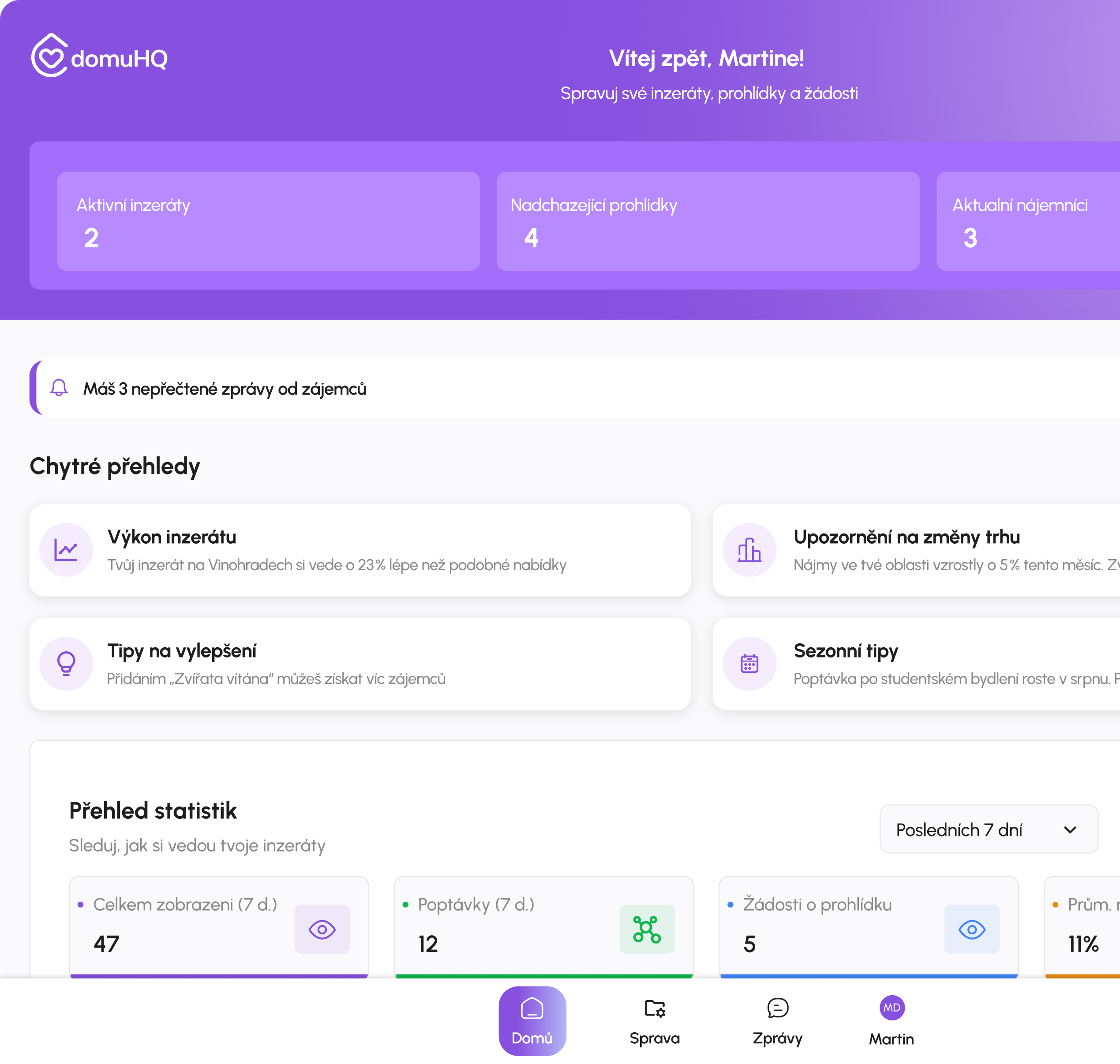 Dashboard DomuHQ